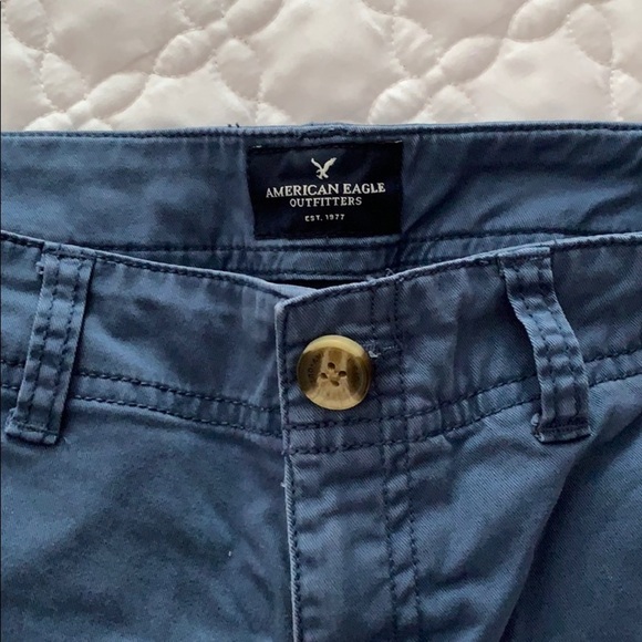American Eagle Chino Shorts Khaki & Navy Bundle of 2 Sz 8 - Picture 2 of 7